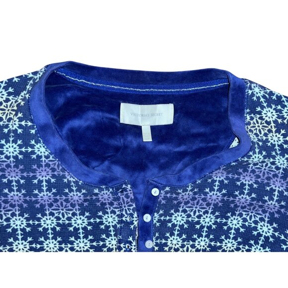 Victoria's Secret Vintage y2k Waffle & Velour 2 Piece Pajama Sleepwear Set Sz Sm - Picture 3 of 9